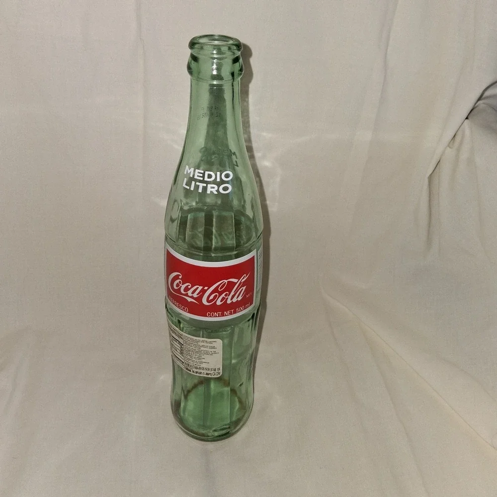 Clear Green Glass Bottle 2002 Mexican Coca-Cola 16.9oz 11